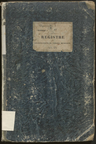 Délibérations du conseil municipal. 08 décembre 1839-27 février 1876