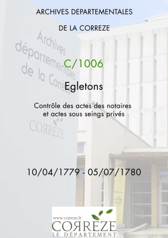 10 avril 1779-5 juillet 1780