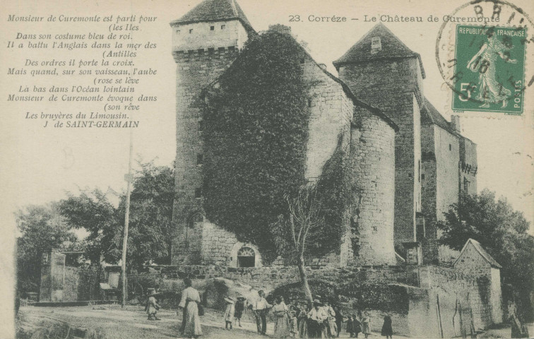 Curemonte : "23. Corrèze - Le château de Curemonte".