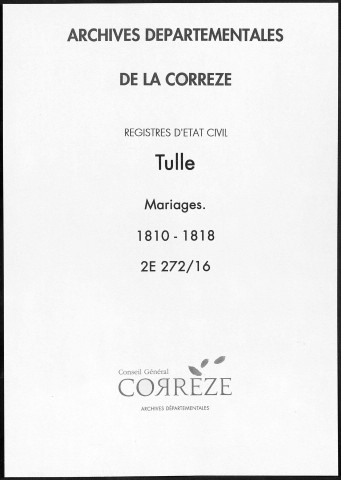 Mariages (1810-1818)