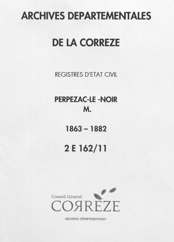 Mariages (1863-1882)