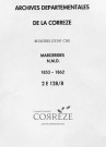 Naissances, mariages, décès (1853-1862)
