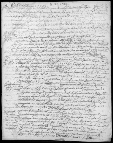 Baptêmes, mariages, sépultures puis naissances, mariages, décès (1782-1802)