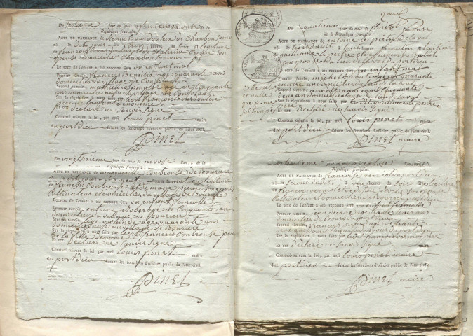 Naissances, mariages, décès (1803-1812)