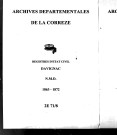 Naissances, mariages, décès (1863-1872)