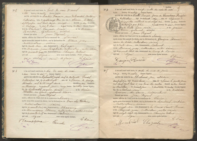 Décès (1903-1932).