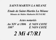 Minutes notariales : 1807