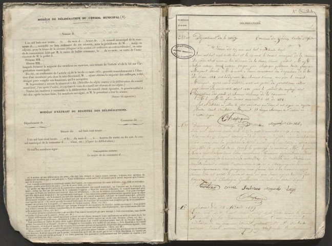 Délibérations du conseil municipal. 15 mai 1838-31 mars 1878