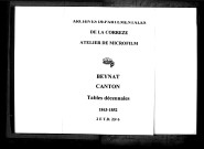 Pas de tables décennales des décès pour la période 1843-1852