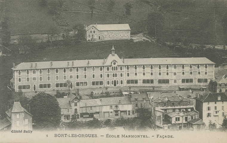 Bort-les-Orgues : "1 - Bort-les-Orgues - Ecole Marmontel. - Façade.