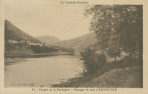 Soursac : "La Corrèze illustrée - 34. Gorges de la Dordogne. - Paysage en aval d'Espontour".