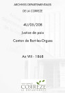 An 8, an 9, an 11, 1809-1820, 1827-1828, 25 avril 1829-30 décembre 1868