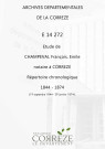 Répertoire chronologique : 19 septembre 1844-29 janvier 1874