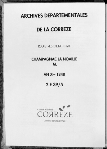 Mariages (1803-1848)