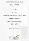 Répertoire chronologique : 2 janvier 1874-10 avril 1879