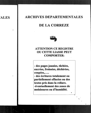 Naissances, mariages, décès (1823-1832)