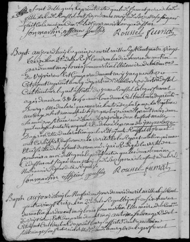 Naissances, mariages, décès (1792-1802)