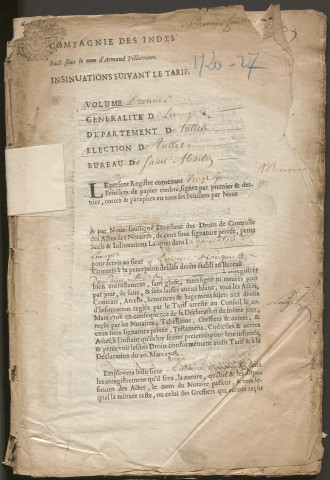 5 décembre 1720-30 septembre 1727