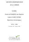 Répertoire chronologique : 19 octobre 1779-10 février 1792
