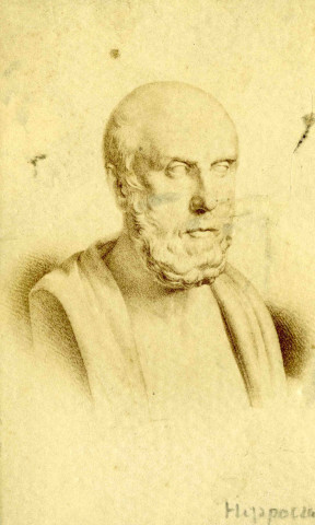 Portrait d'Hippocrate, grand médecin de l'Antiquité.