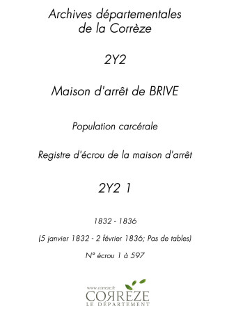 5 janvier 1832 - 2 févier 1836