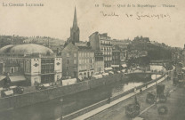 Tulle : "La Corrèze illustrée - 10 Tulle - Quai de la République - Théâtre".