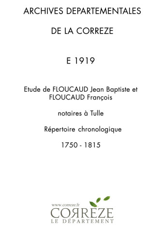 Répertoire chronologique et alphabétique : 1750-1815