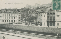 Tulle : "80 - Tulle - Le théâtre et la poste".