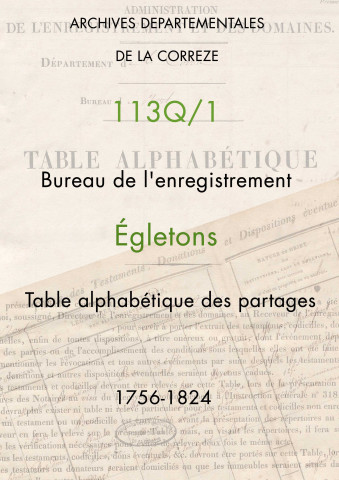 Table des partages