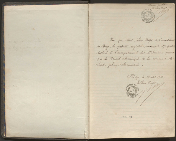 Délibérations du conseil municipal. 18 février 1913-22 février 1931