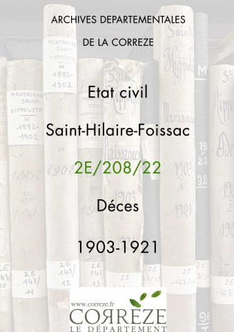 Décès (1903-1921).