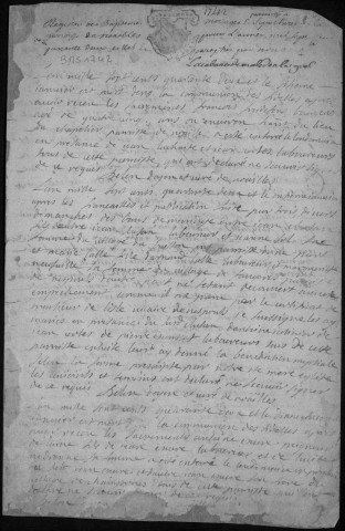 Baptêmes, mariages, sépultures (1742-1768)