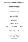 Mariages (1813-1822)