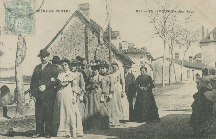 Folklore : "Scène du Centre - 601 - En Limousin - Une noce".