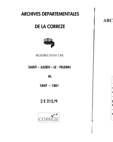 Mariages (1869-1881)