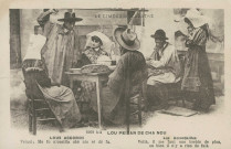 Folklore (scènes de) : "Le Limousin illustré - 6069 bis - Les paysans de chez nous - Les accordailles - Voilà, il me faut une brebis de plus, ou bien il n'y a rien de fait.". texte en limousin.