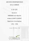 Répertoire chronologique : 1 janvier 1763-8 février 1768
