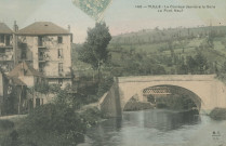 Tulle : "145 - Tulle - La Corrèze derrière la gare - Le pont neuf".