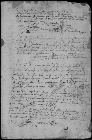 Baptêmes, mariages, sépultures (1629-1706)