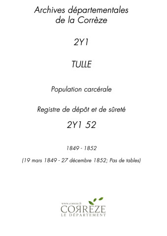 19 mars 1849 - 27 décembre 1852
