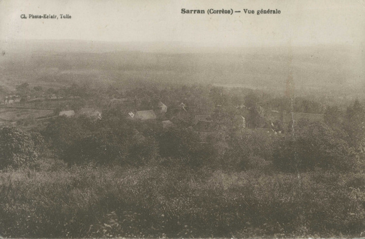 Sarran : "Sarran (Corrèze) - Vue générale".