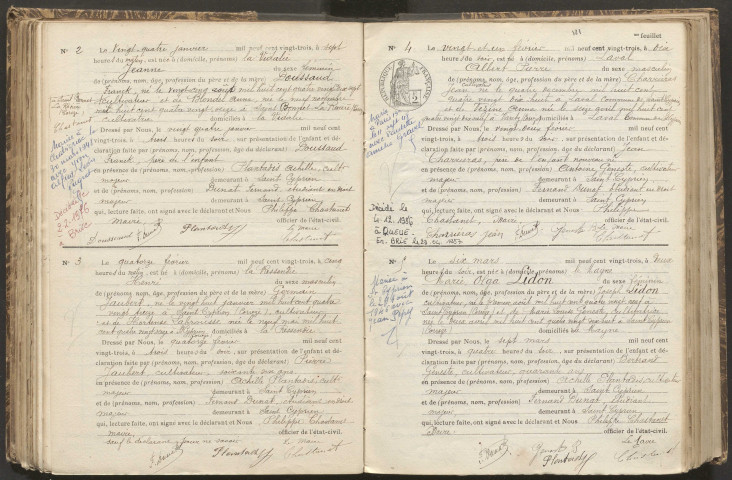 Naissances (1903-1942).