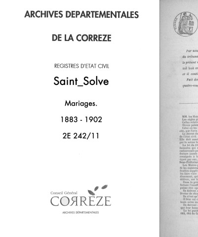 Mariages (1883-1902)