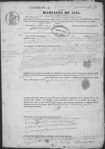 Mariages (1843-1882)