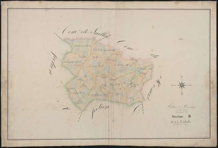 Tableau d'assemblage de la section B de la Tireloubie