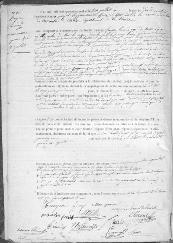 Mariages (1849-1868)