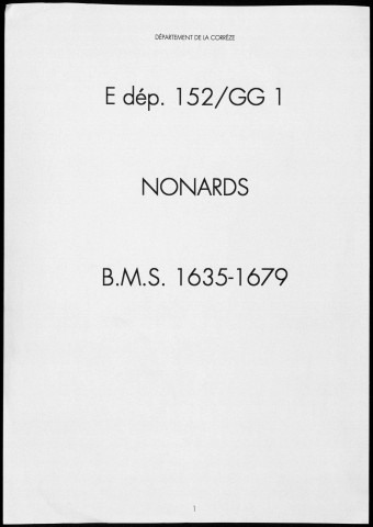 Baptêmes, mariages, sépultures (1635-1679)