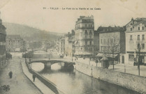 Tulle : "77. Tulle. - Le pont de la mairie et les quais".