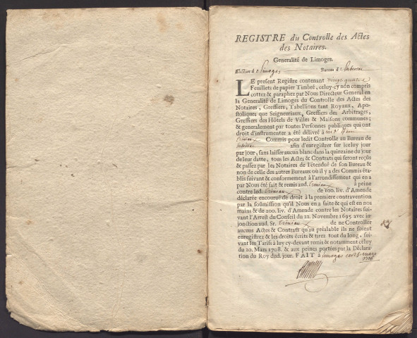 30 mars 1716-30 juillet 1717
