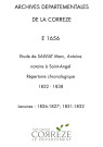 Répertoire chronologique : 23 janvier 1822-20 juin 1838
